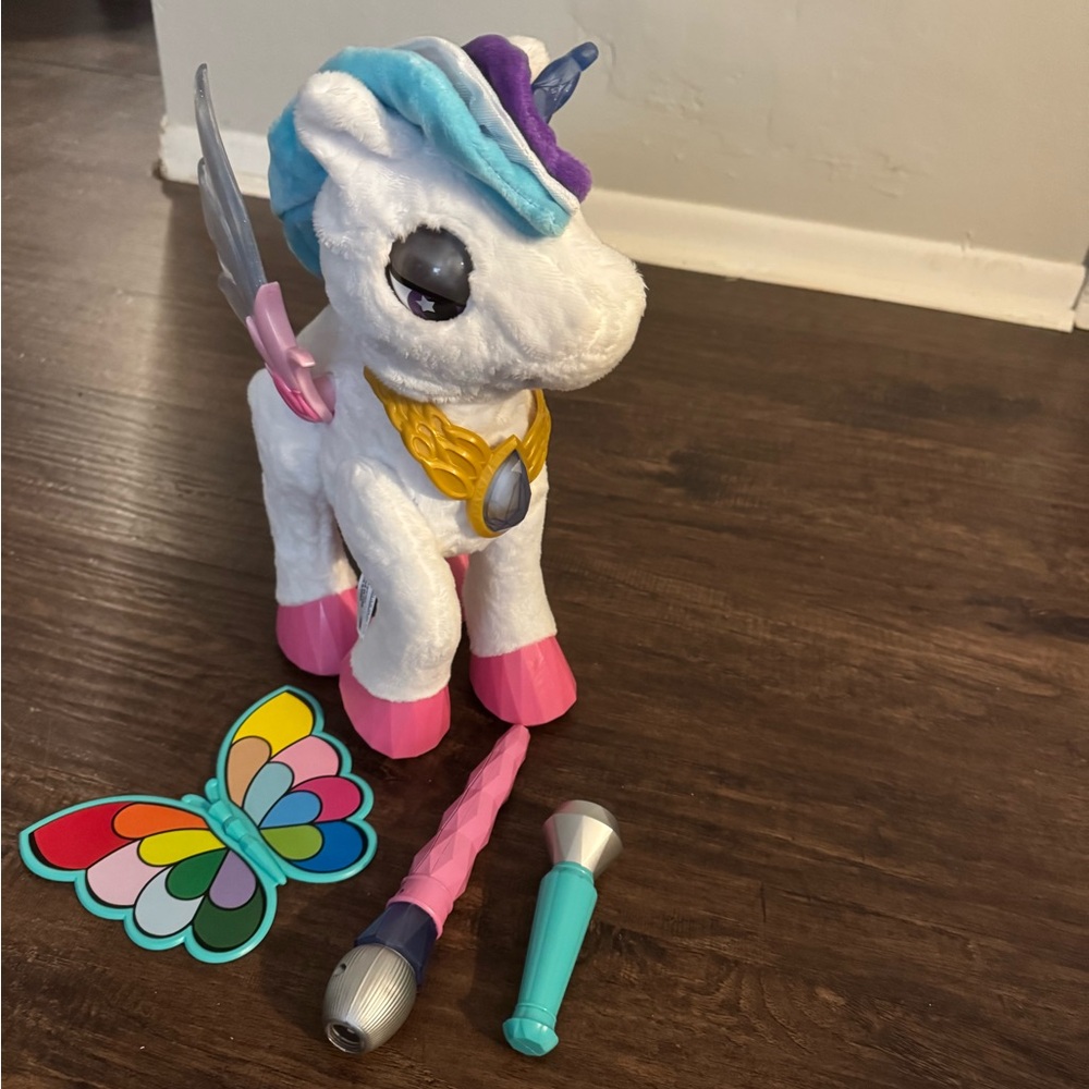 Vtech Myla the magical unicorn with accessories white and pink interactive toy